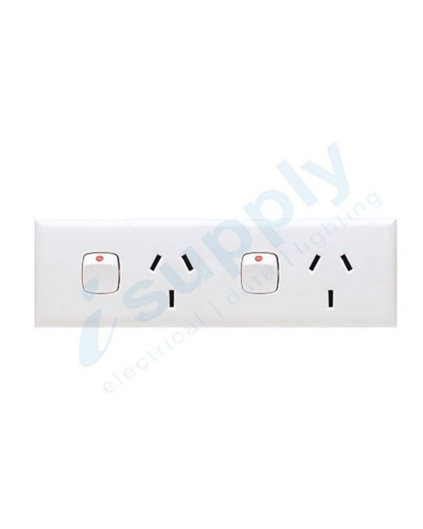 Skirting Single GPO Power Point White Narrow Switch Electrical Accessories 