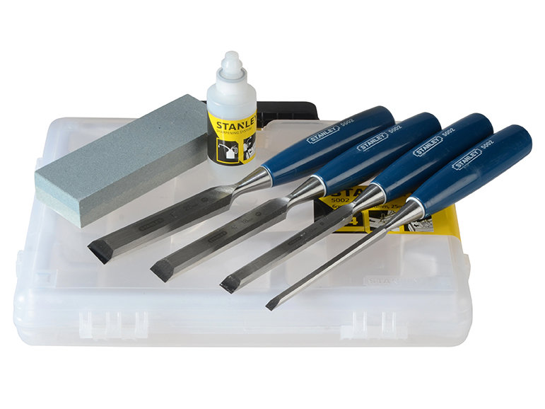 STANLEY Chisel Set 5002 Series + Oil & stone 6pc 0-16-130 - Image 5