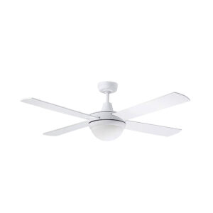 Lifestyle AC 52" Ceiling Fan With Twin E27 Light White - DLS1344W