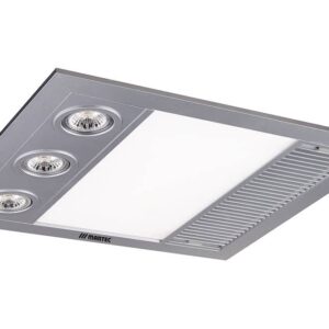 Martec Linear Mini LED 1000w  Heat 3 in 1 Bathroom Heater Fan Silver MBHM1000S