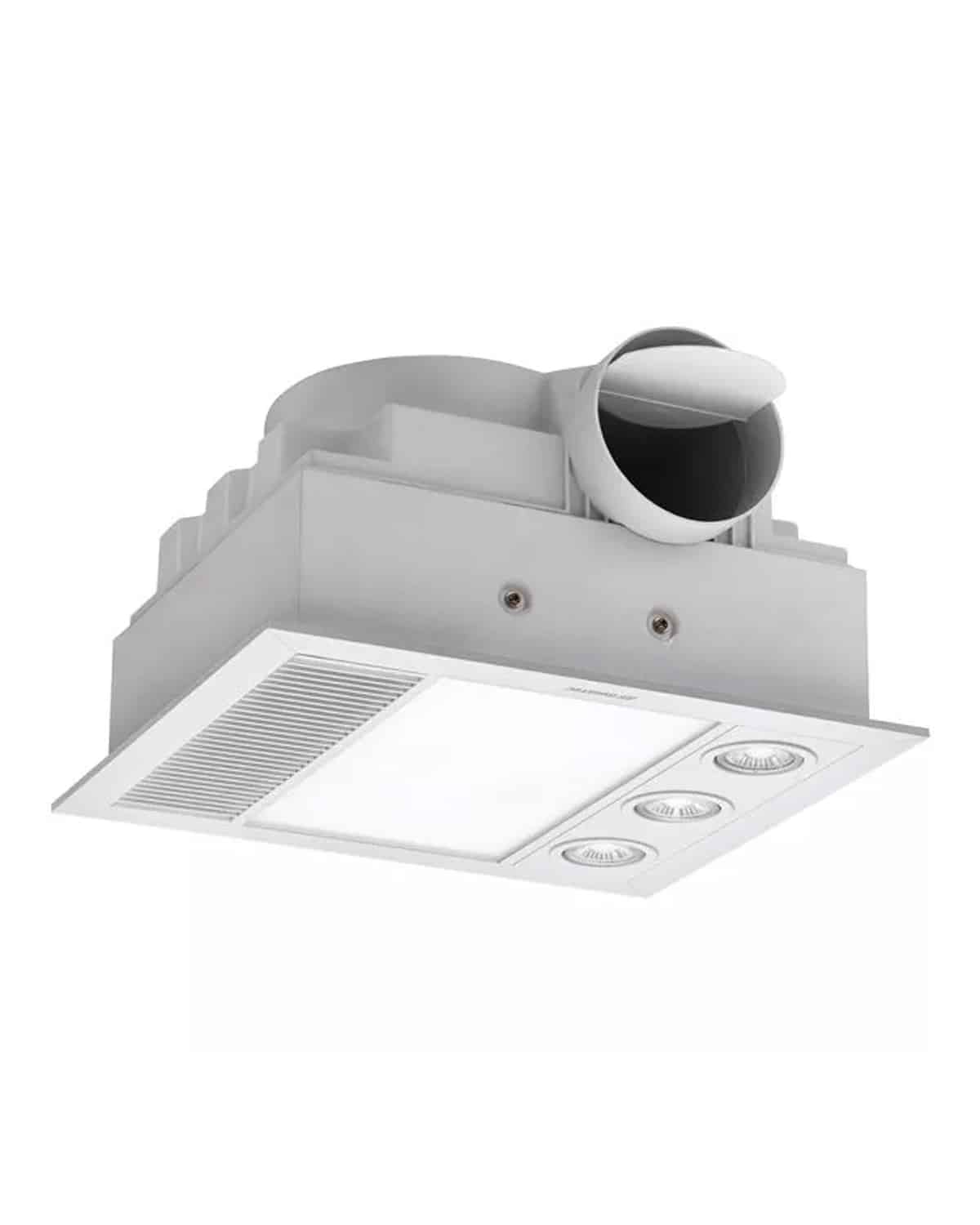 Martec Linear Mini LED 1000w Heat 3 in 1 Bathroom Heater Fan Silver MBHM1000S - Image 2