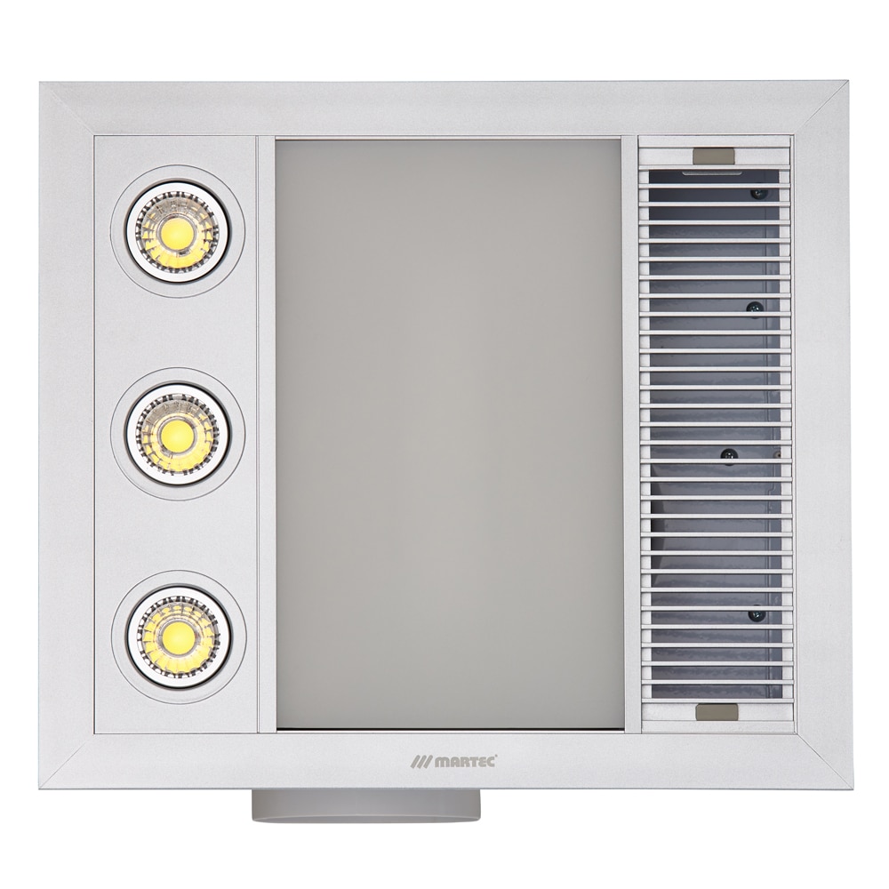 Martec Linear Mini LED 1000w Heat 3 in 1 Bathroom Heater Fan Silver MBHM1000S - Image 3