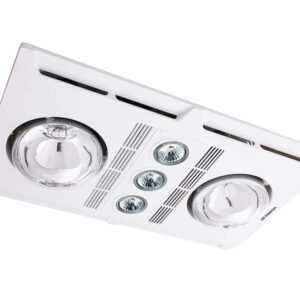 Martec Profile Plus LED 2 Heat 3 in 1 Bathroom Heater Exhaust Fan White MBHP2LW