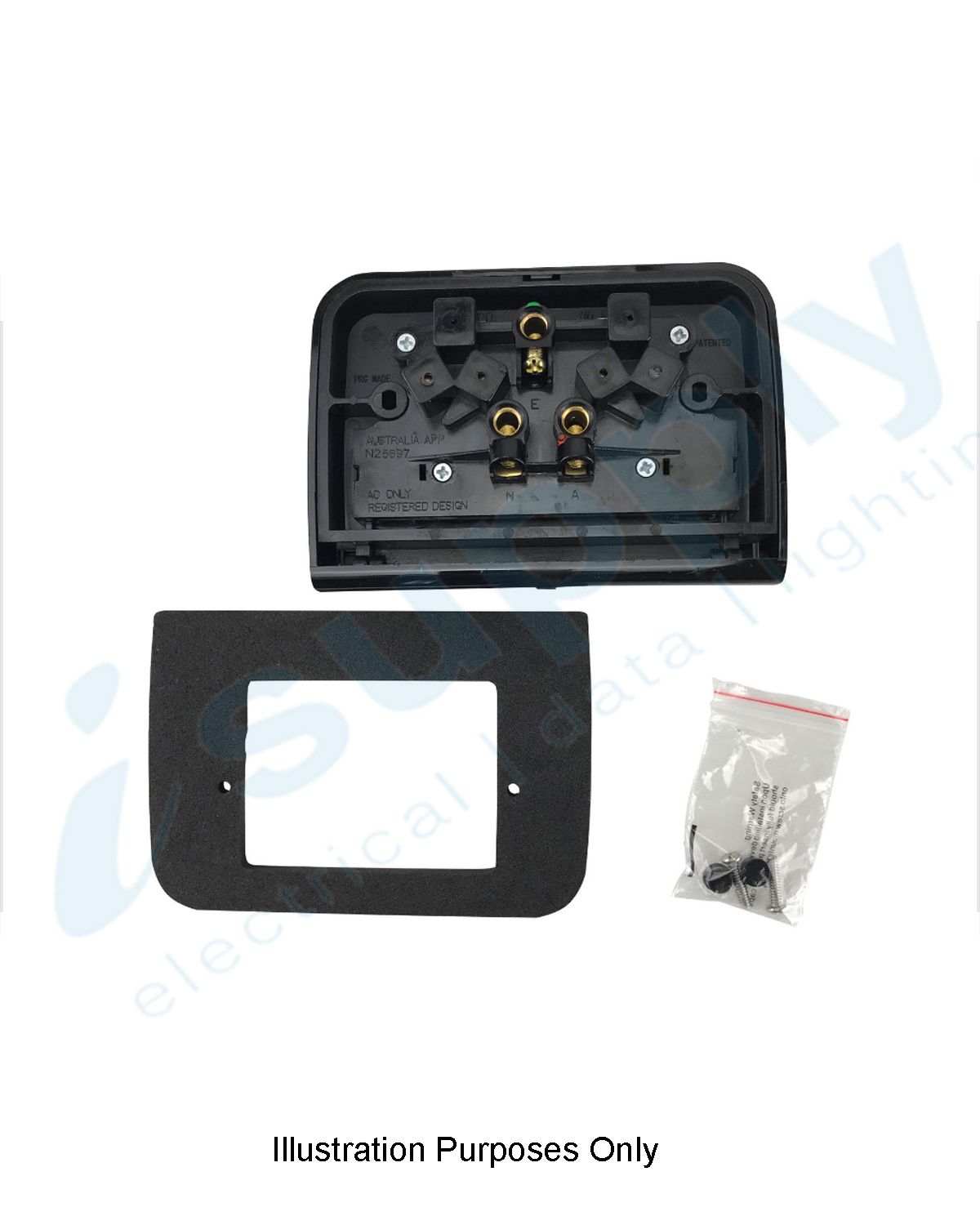TRANSCO Weatherproof Power Point Double Pole 240V 10 Amp IP65 Rated Black P2DWS/B - Image 4