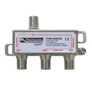 MATCHMASTER SPLITTER 3 WAY FOR TDT SYSTEMS - BULK PACK 50 Pack : 17MM-DM03QB