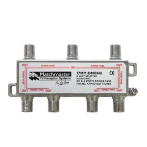 MATCHMASTER SPLITTER 6 WAY FOR TDT SYSTEMS - BULK PACK 50 Pack : 17MM-DM06QB