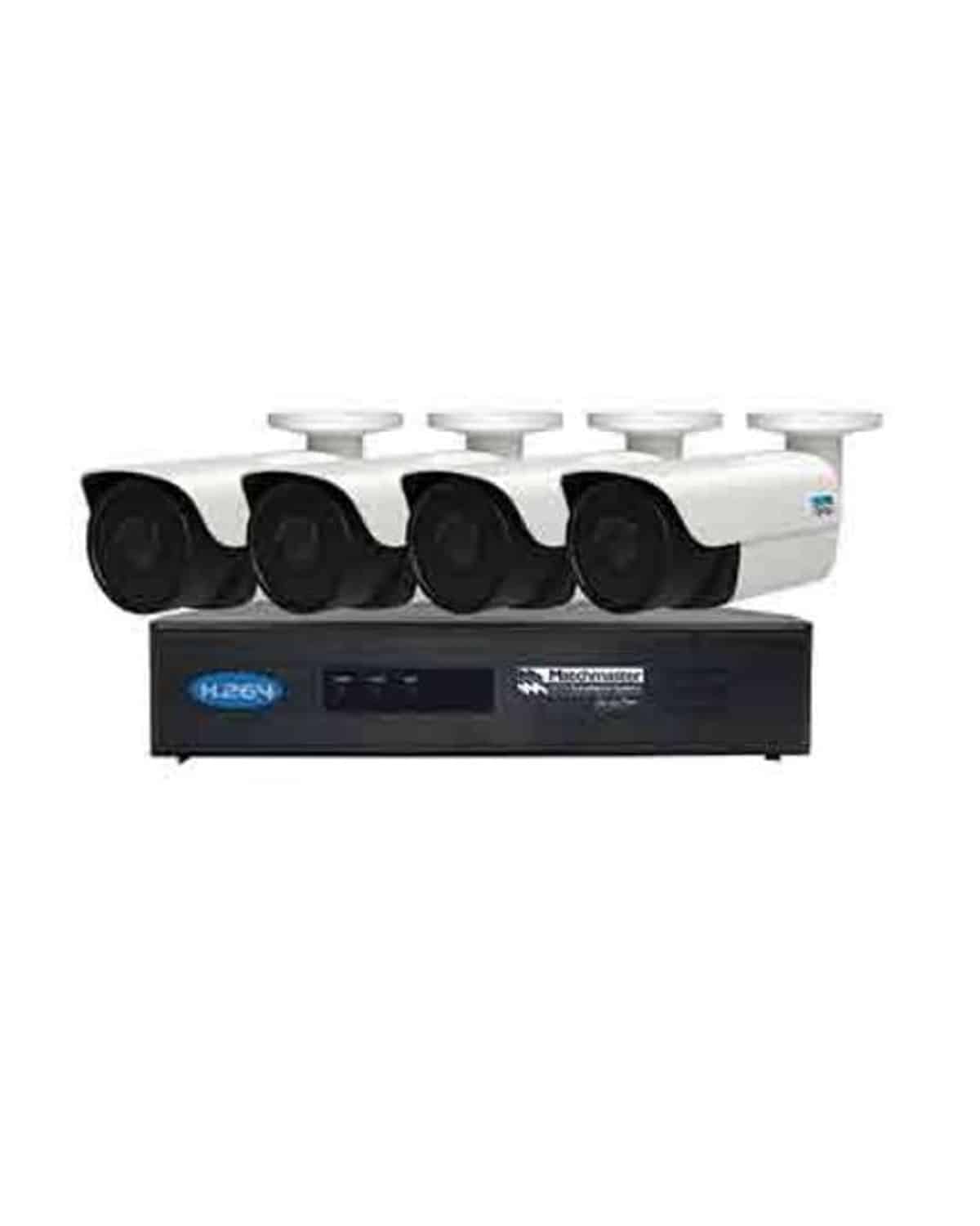 MATCHMASTER LAN (POE) CCTV Security Kit 2TB Storage with 4x 4MP Bullet Cameras 50MM-LN8CH2TB4B