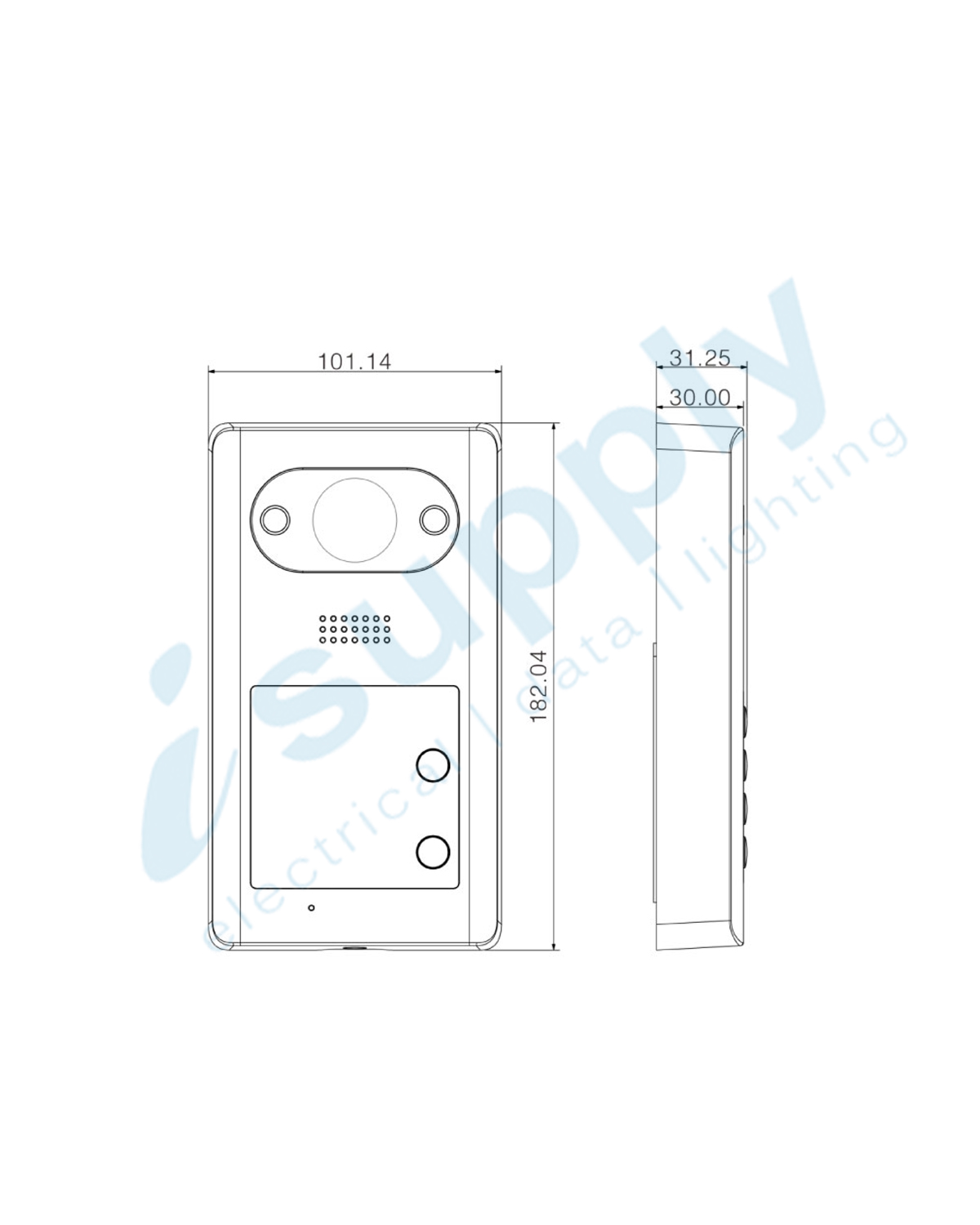 VIP Vision Residential 2 Button IP Intercom Door Station INTIPDDS2 - Image 2