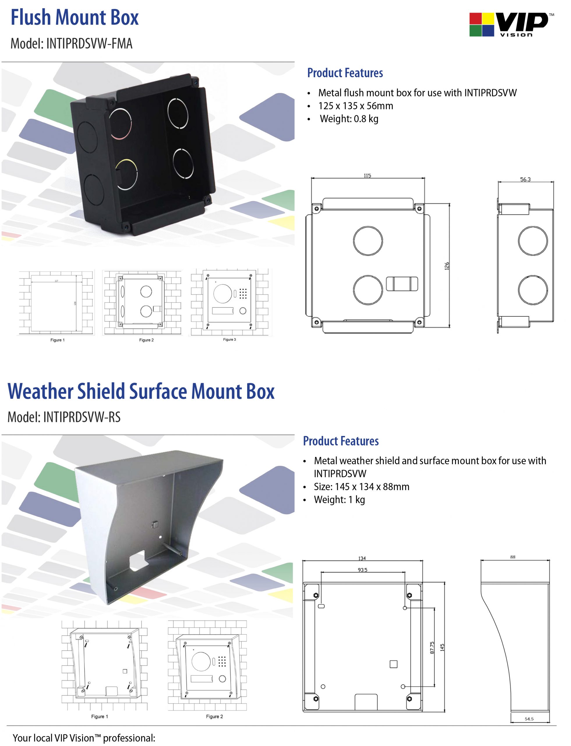 VIP Vision Weather Shield Surface Mount Box INTIPRDSVW-RS - Image 4