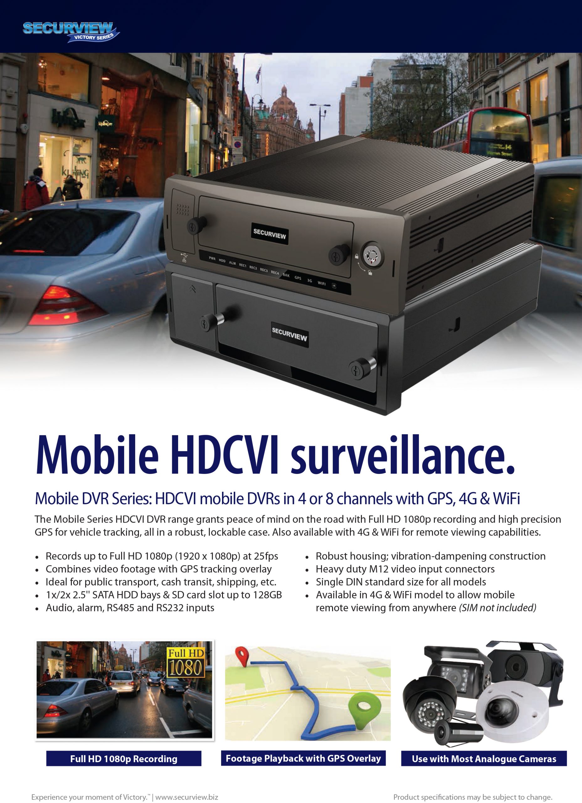 Rhino Securview 4 Channel Mobile HDCVI Recorder with GPS MCVR-GPS - Image 4