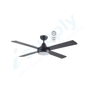 Martec Link 48″ DC Ceiling Fan Remote Control 15w LED Tricolour  Matt Black FSLDC1243MR