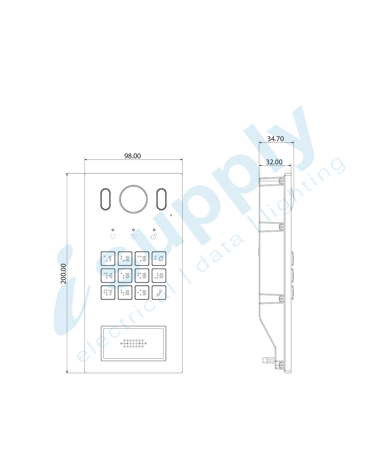 VIP Vision Residential Series IP Outdoor Station INTIPRDSD - Image 2