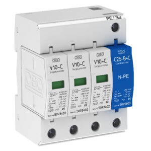 OBO Bettermann SURGE DEV V10 TYPE 2+3 3P+N 20KA V10-C-3-NPE x 1 /EACH