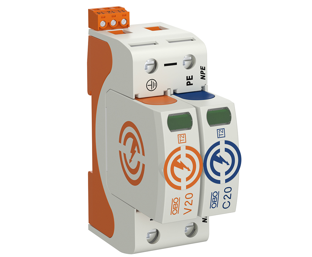 OBO Bettermann SURGE DEV V20 TYPE 2 1P+N 40KA + SENSOR V20-1-NPE-FS-280 x 1 /EACH