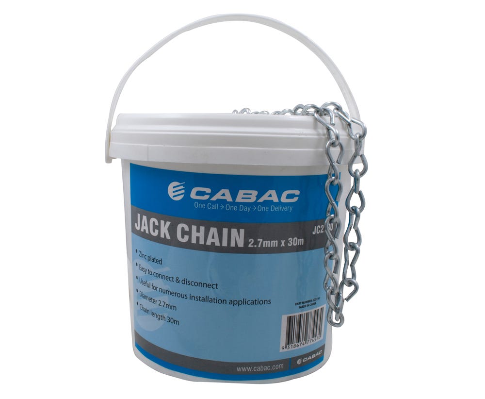 Cabac JACK CHAIN IN BUCKET 2.7MM X 30M JC2730
