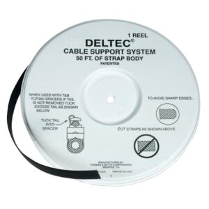 Deltec ACETAL STRAP ROLL 15.2M X 12.7MM UV BLK TYD-50R