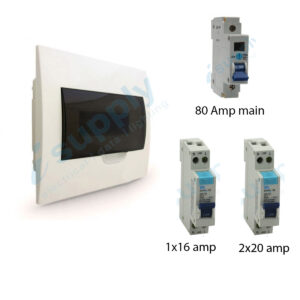 COMPLETE 6 WAY POLE FLUSH DISTRIBUTION BOARD SAFETY SWITCH RCBO MAIN SWITCH