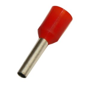 Cabac BOOT LACE PIN 1.0MM2-RED 500PK HF BLP100/500 x 500