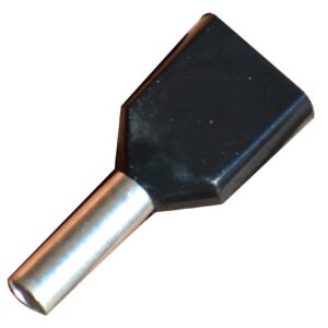 Cabac TWIN PRE-INS 2X1.5MM2 BLACK HF BLPT150 x 100