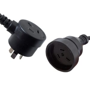 Cabac EXT LEAD HSE/OFF 240V 10A PIGGY BK 10M ELD10P