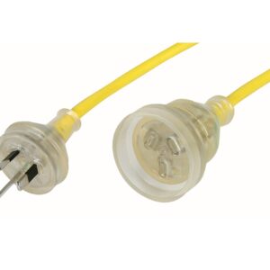 Cabac EXT LEAD HD 240V 10A CLEAR PLUG YL 25M ELH25