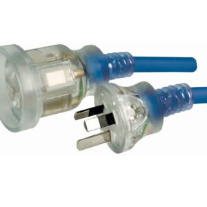 Cabac EXT LEAD HD 240V 15A CLEAR PLUG BL 15M ELID15A15