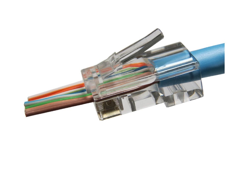 Cabac CATEGORY 6U FEED THROUGH PLUG PACK 100 FT6UPLUG100