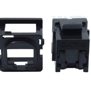 Cabac JACK SHUTTERED CAT6 K/110 BLACK J6BK/10-SH x 10