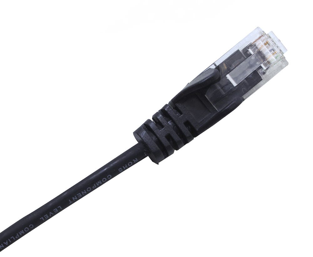 Cabac PATCH LEAD CAT6 28AWG BLACK 1M SLIM PLC6BK1SL
