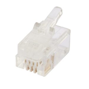 Cabac PLUG RJ11 4P4C FLAT STRANDED UTP 100PK 0644FST-C