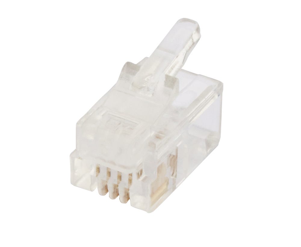 Cabac PLUG RJ12 6P4C FLAT STRANDED UTP 100PK 0664FST-C