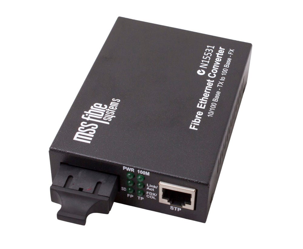 MSS Fibre 100B-TX TO 100B-LX SM 1310NM SC 40KM FC-110S40