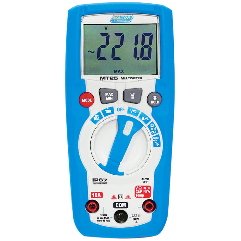 Major Tech Compact DMM & Temp IP67 Auto MT25