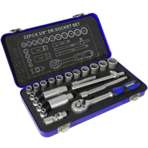 Major Tech 22pce Socket Set with Metal Case RSS22