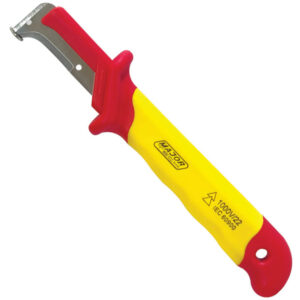 Major Tech VDE Stripping Knife, Curved Blade, Shoe, EN 60900 VSKN013S