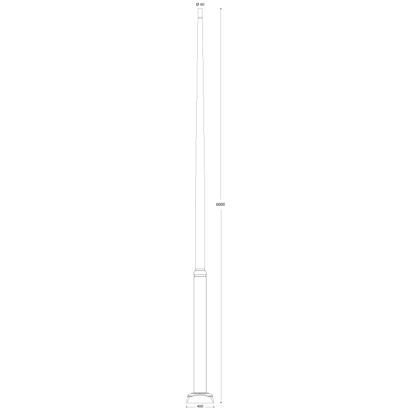 Fumagalli Ektor 6m Pole (Black) FU-EKT-6B - Image 2