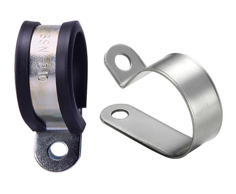 Adaptaflex GAL STEEL P CLIP WITH PVC INSERT M50 PCLIP/50