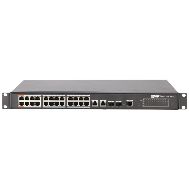 VIP Vision 24-port Managed Fast Hi-PoE Ethernet Switch VSPOE-SWA24