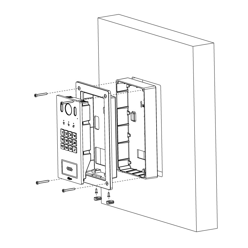 VIP Vision Flush Mount Box for INTIPADSD & INTIPRDSD INTIPADSDFB - Image 3