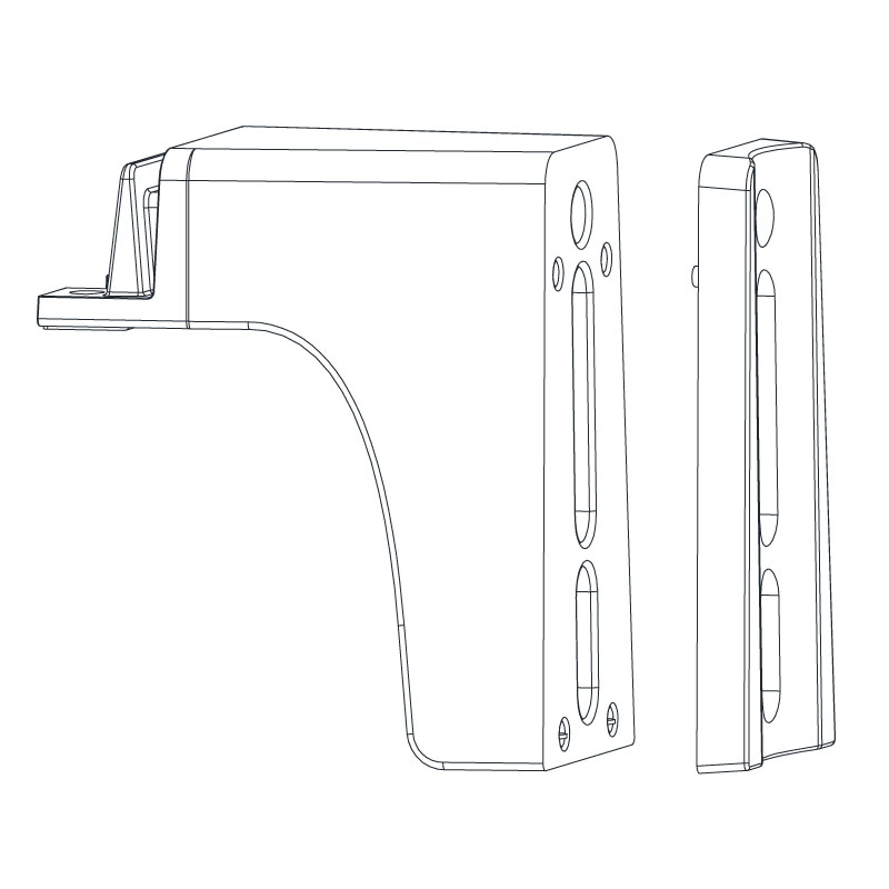 ENSA 6" Curved Pole Bracket Adapter for LSL-B Street Lights LSL-BKTC6 - Image 2