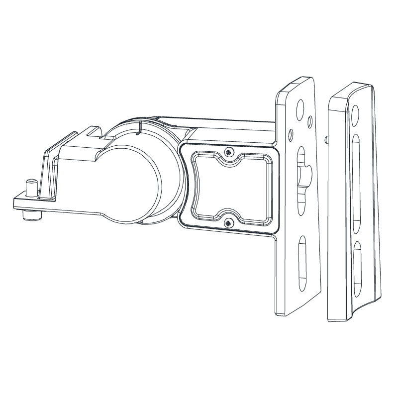ENSA 6" Curved Pole Bracket Adapter for LSL-B Street Lights LSL-BKTC6 - Image 3