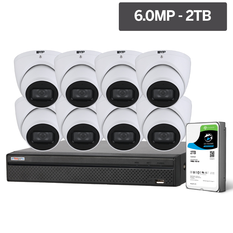 Watchguard Compact Series 8 Camera 6.0MP IP Surveillance Kit (Fixed, 2TB) NVRKIT-C862F