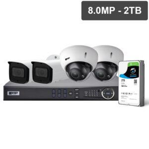 VIP Vision Pro Series 4 Camera 8.0MP IP Surveillance Kit (Motorised, 2TB) NVRKIT-P482M