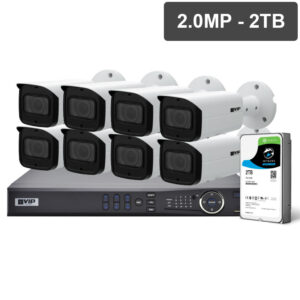 VIP Vision Pro Series 8 Camera 2.0MP IP Surveillance Kit (Fixed, 2TB) NVRKIT-P822F