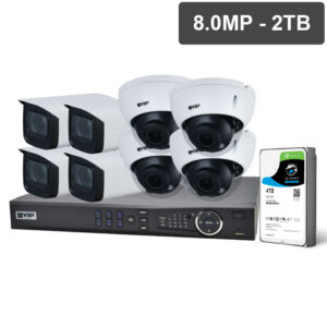 VIP Vision Pro Series 8 Camera 8.0MP IP Surveillance Kit (Motorised, 4TB) NVRKIT-P884M