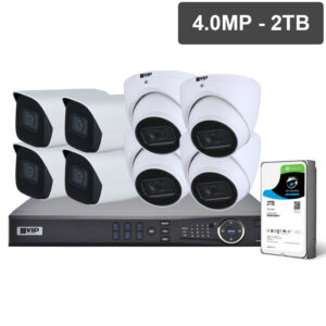 VIP Vision Pro Series 8 Camera 4.0MP IP Surveillance Kit (Fixed, 2TB) NVRKIT-P842F