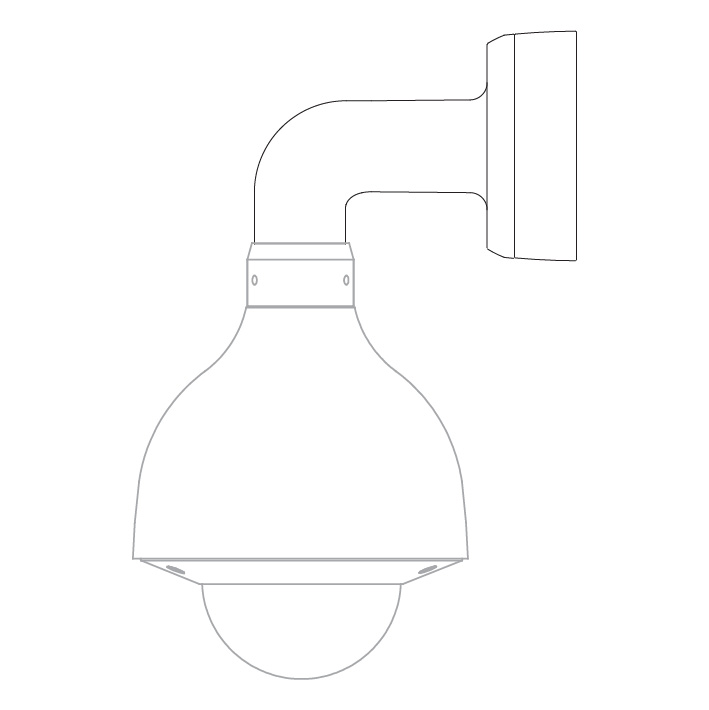 Right Angle Wall Mount Camera Bracket VSBKTB302S - Image 2