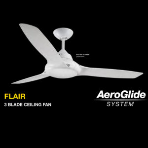 FANTECH Flair ceiling fan 36" white 3 blade with self ventilating motor FLR36WH