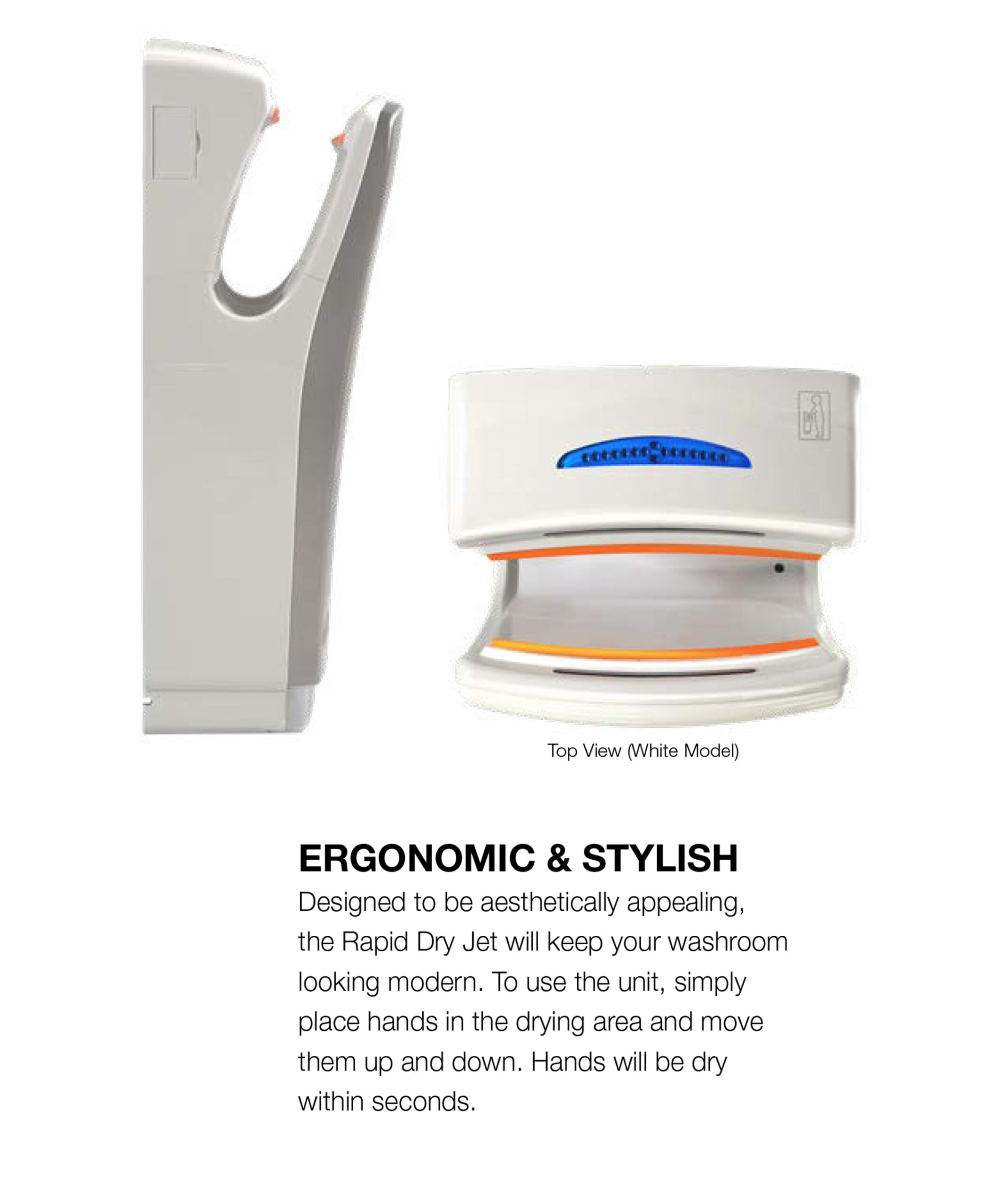 FANTECH RAPID JET BLADE HAND DRYER SILVER BRUSHLESS DC MTR RAPJET-S - Image 2