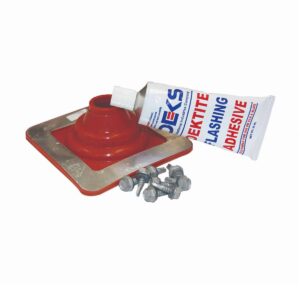 MATCHMASTER DEKTITE SOLAR KIT (1 RED SIL FLASHING, SCREWS & GLUE) : 11MM-DSK200RES-1